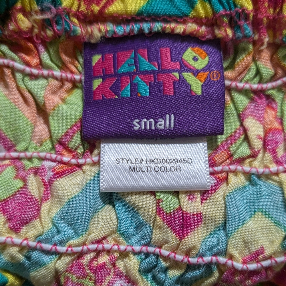 Colorful Chevron Patterned Hello Kitty Dress Small - Picture 3 of 5